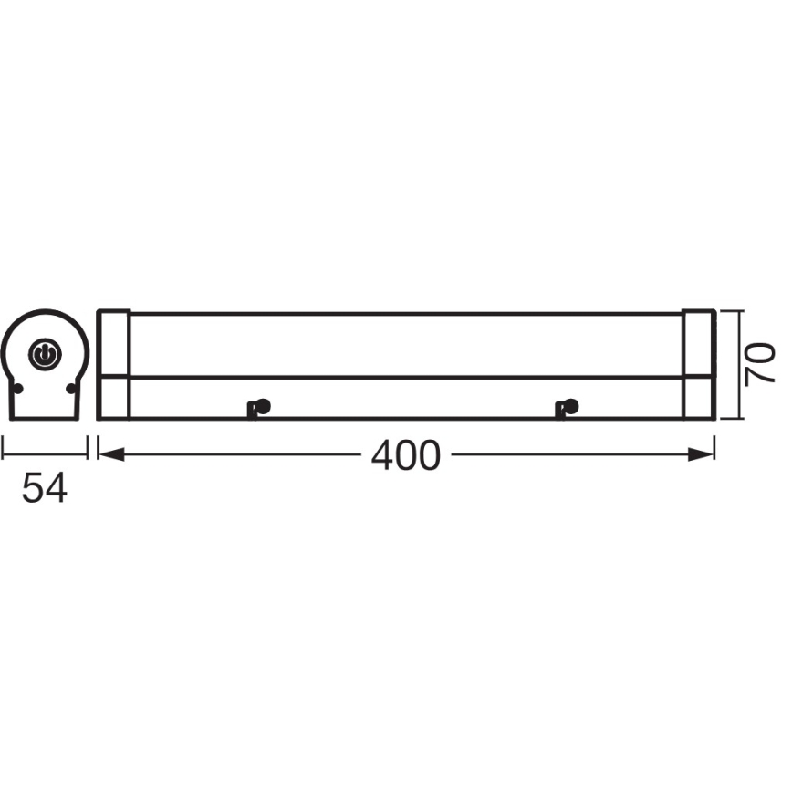 Osram - Dimmbare LED-Badspiegelleuchte ORBIS TUBE LED/9W/230V 3000/4000K 40 cm IP44 braun