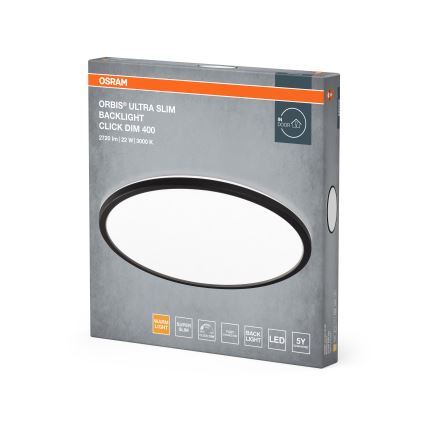 Osram - Dimmbare LED-Deckenleuchte ORBIS ULTRA SLIM LED/22W/230V 3000K Durchmesser 40 cm, schwarz