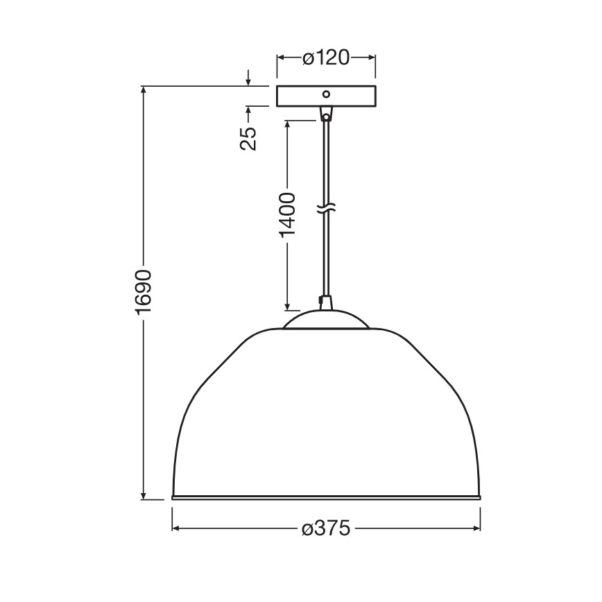 Osram - Pendelleuchte an Kabel CAMEL BELL 1xE27/9W/230V Ø 37,5 cm