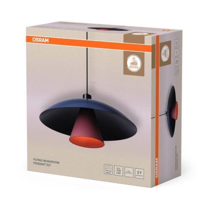 Osram - Pendelleuchte an Kabel DECOR FLYING MUSHROOM 1xE27/25W/230V Ø 50 cm blau