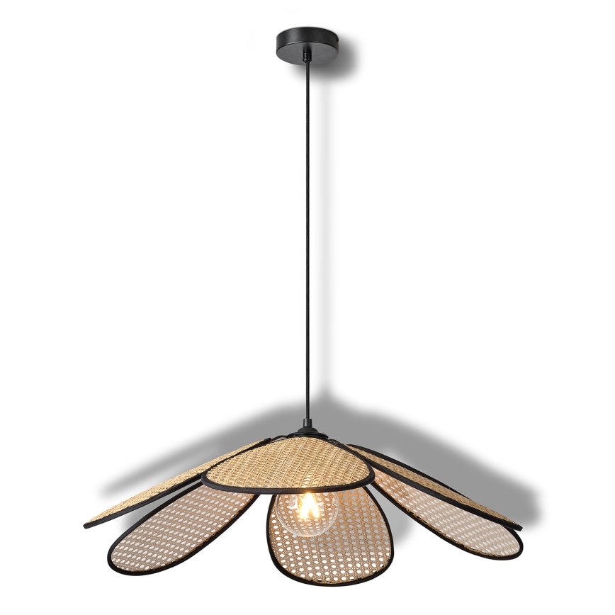 Osram - Pendelleuchte an Kabel DECOR RATTAN 1xE27/15W/230V Ø 69 cm beige/schwarz