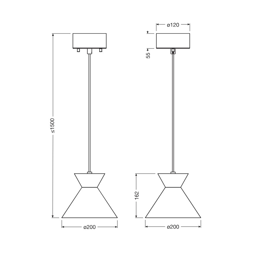 Osram - Pendelleuchte an Kabel DECOR WAIST 1xE27/40W/230V schwarz