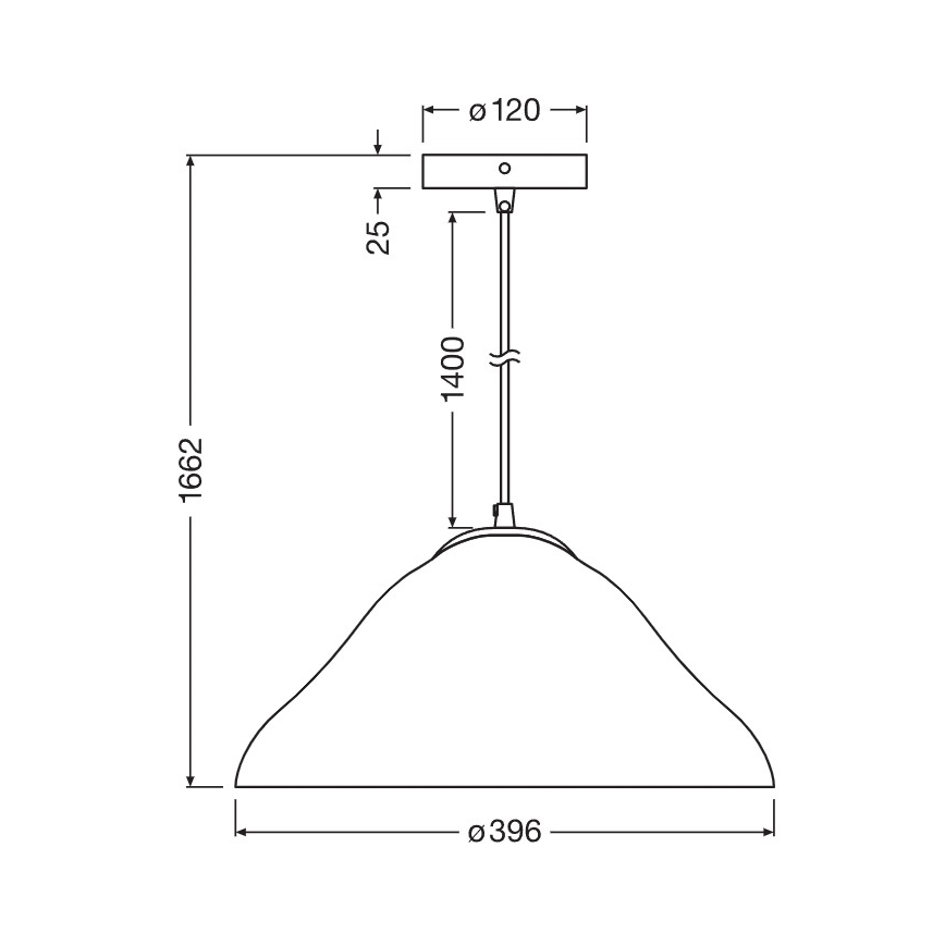 Osram - Pendelleuchte an Kabel LOTUS LEAF 1xE27/9W/230V Ø 39,6 cm