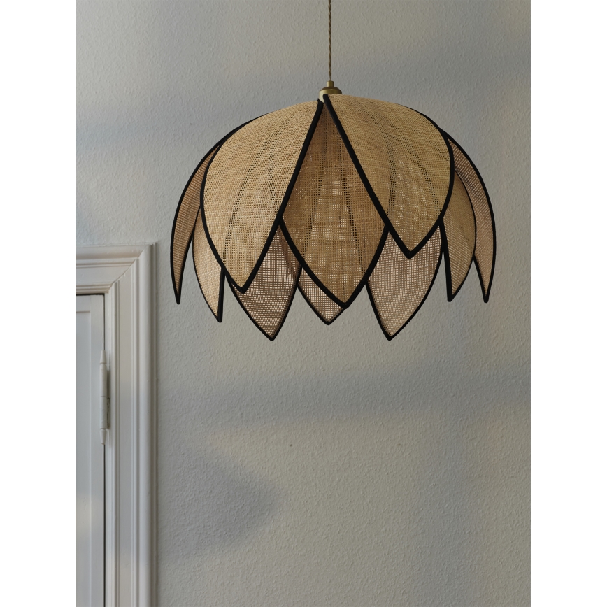 Osram - Pendelleuchte DECOR RATTAN, 1x E27/15W/230V, Ø 67 cm, Beige/Schwarz