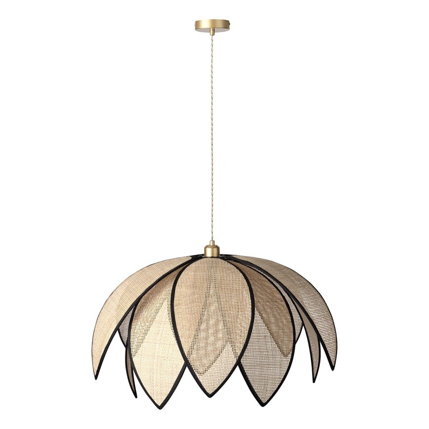 Osram - Pendelleuchte DECOR RATTAN, 1x E27/15W/230V, Ø 67 cm, Beige/Schwarz