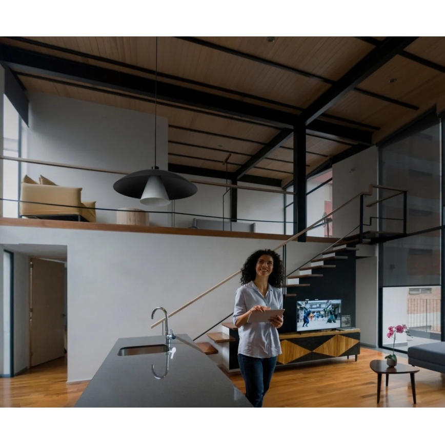 Osram - Pendelleuchte mit Kabel DECOR FLYING MUSHROOM 1xE27/25W/230V Ø 50 cm schwarz