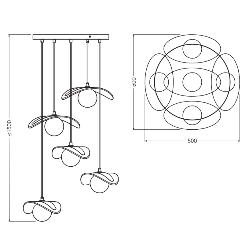 Osram - Pendelleuchte mit Kabel DECOR PEARL 5xG9/5W/230V beige