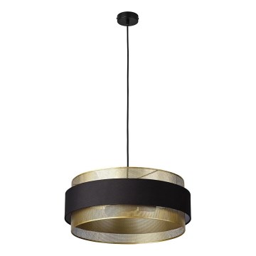 Osram - Pendelleuchte mit Kabelaufhängung DECOR HORNET 3xE27/10W/230V Ø 50 cm schwarz/gold