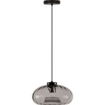 Osram - Pendelleuchte mit Kabelaufhängung DECOR SMOKE 1xE27/12W/230V Ø 28 cm schwarz/rauchgrau