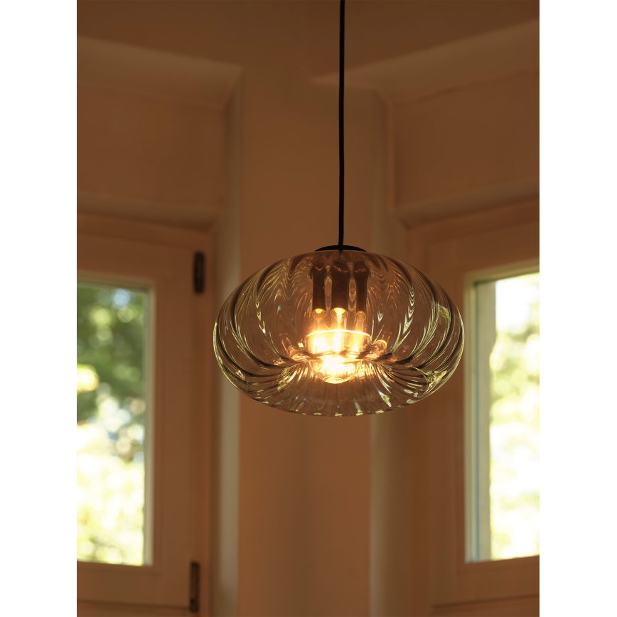 Osram - Pendelleuchte mit Kabelaufhängung DECOR SMOKE 1xE27/12W/230V Ø 28 cm schwarz/rauchgrau