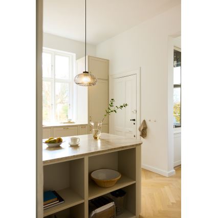 Osram - Pendelleuchte mit Kabelaufhängung DECOR SMOKE 1xE27/12W/230V Ø 28 cm schwarz/rauchgrau