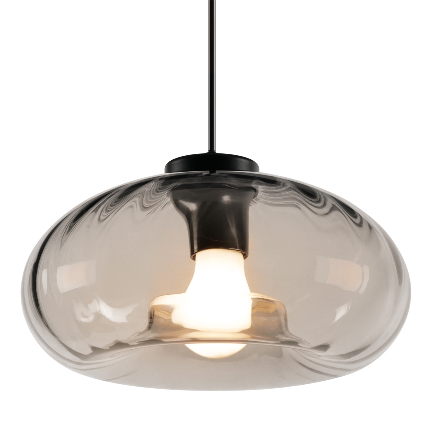 Osram - Pendelleuchte mit Kabelaufhängung DECOR SMOKE 1xE27/12W/230V Ø 28 cm schwarz/rauchgrau
