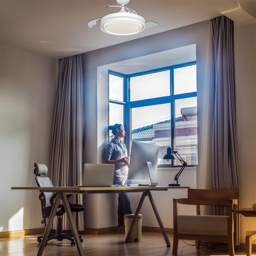 Osram - dimmbare LED-Deckenleuchte mit Ventilator PONIENTE LED/36W/230V 3000/4000/6500K + Fernbedienung