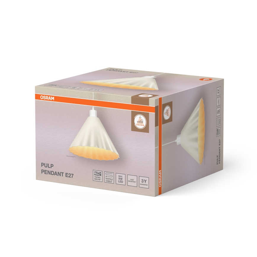 Osram - PULP Pendelleuchte mit Kabelaufhängung, 1xE27/9W/230V, Ø 31 cm