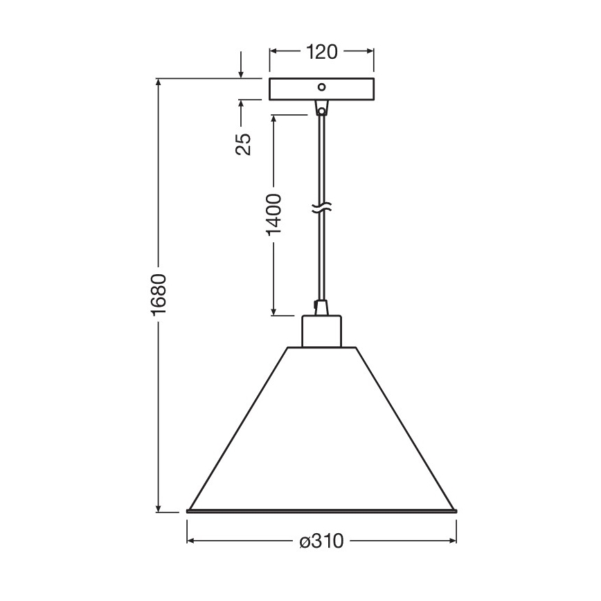 Osram - PULP Pendelleuchte mit Kabelaufhängung, 1xE27/9W/230V, Ø 31 cm