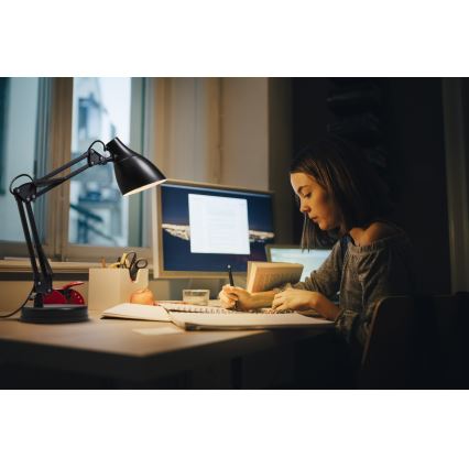 Osram - Schreibtischlampe DESK LINE 1xE27/11W/230V schwarz