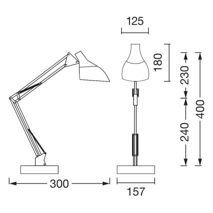 Osram - Schreibtischlampe DESK LINE 1xE27/11W/230V schwarz