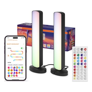 Osram - SET 2x dimmbare RGBW-LED-Tischlampe MOOD LIGHT LED/4W/230V 2700-6500K Wi-Fi + Fernbedienung