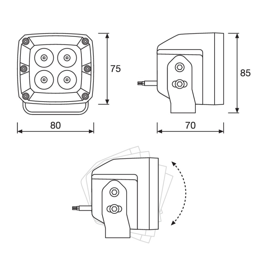 Osram - 2er-Set LED-Spot für Fahrzeuge LEDRIVING WL VX80-SP LED/20W/12/24V 6000K IP67