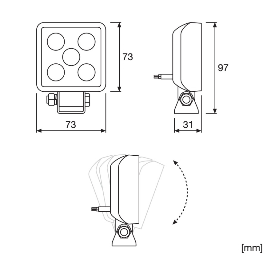 Osram - 2er-Set LED-Spot für Pkw LEDRIVING WL VX70-WD LED/8W/12/24V 6000K IP67
