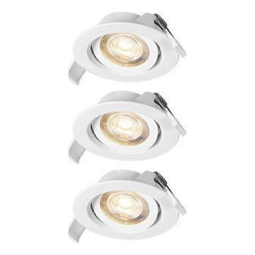 Osram - Set 3x dimmbare Einbau-LED-Spots 4,9W/230V 2700K Ø 8,7 cm weiß