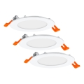 Osram - SET 3x LED-Einbaustrahler SPOT LED/8W/230V 3000K pr. 12 cm weiß