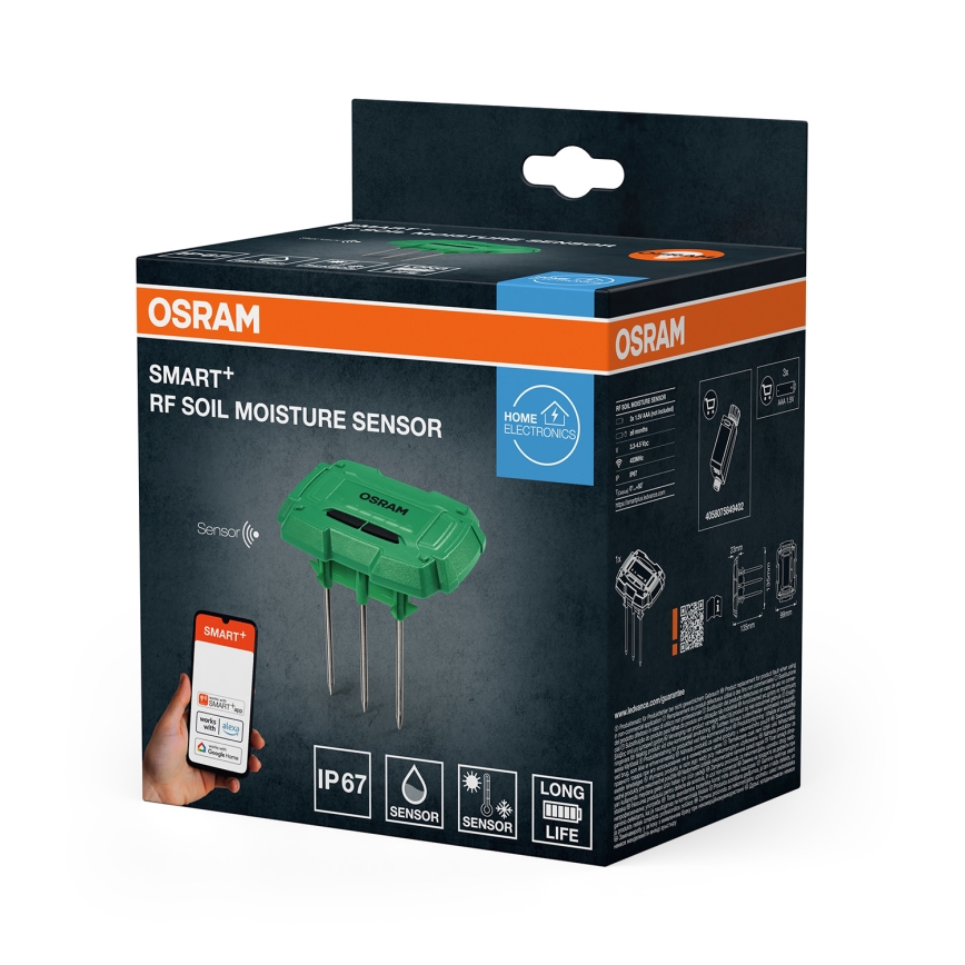 Osram - SMART+ Bodenfeuchte- und Temperatursensor 3xAAA IP67 Wi-Fi