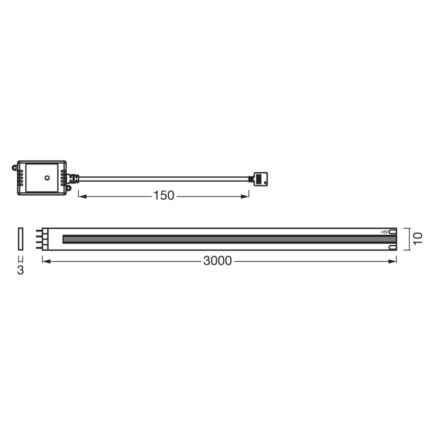 Osram - SMART+ COB dimmbarer LED-Streifen 3 m LED/14 W/230 V 2700-6500 K WLAN