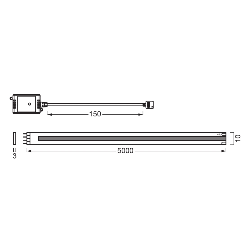Osram - SMART+ COB dimmbarer LED-Streifen 5m LED/18W/230V 2700-6500K Wi-Fi