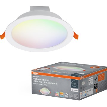 Osram - SMART+ DOWNLIGHT LED RGB, dimmbares Einbau-Downlight, 12W/230V, 3000-6500K, Wi-Fi