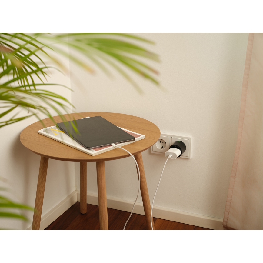 Osram - Smart-Steckdose SMART+ MATTER SCHUKO 2300W/230V/10A Wi-Fi schwarz
