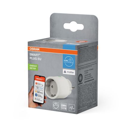 Osram - Smart-Steckdose SMART+ MATTER SCHUKO 2300W/230V/10A Wi-Fi weiß