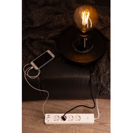 Osram - SMART+ Steckdosenleiste 4-fach (Typ F) + 2× USB-A + 2× USB-C, Wi-Fi