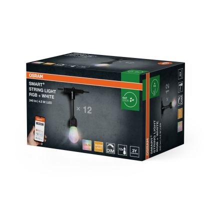 Osram - LED RGB dimmbare Außenlichterkette SMART+ STRING 12xLED/230V 7,47m IP44 Wi-Fi