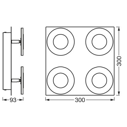 Osram - dimmbare LED-Badezimmer-Deckenleuchte SMART+ WAVE LED/24W/230V 3000-6500K IP44 Wi-Fi