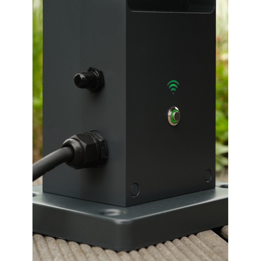 Osram - Smarte Außen-Steckdosen-Säule mit 2 SCHUKO-Steckdosen und Wi-Fi-Repeater, IP44
