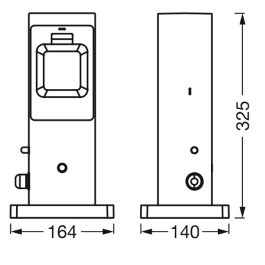 Osram - Smarte Außen-Steckdosen-Säule mit 2 SCHUKO-Steckdosen und Wi-Fi-Repeater, IP44