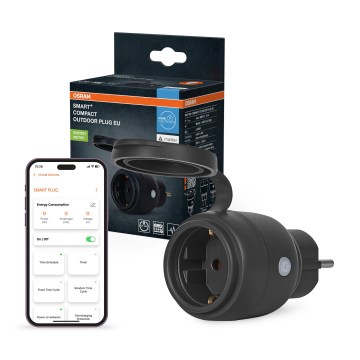 Osram - Smarte Außensteckdose SMART+ MATTER SCHUKO 3680W/230V/16A IP44 Wi-Fi
