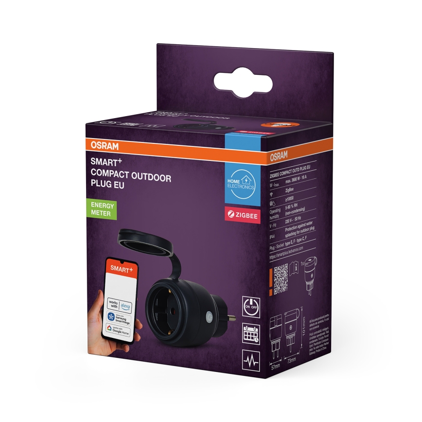 Osram - Smarte Außensteckdose SMART+ SCHUKO 3680W/230V/16A IP44