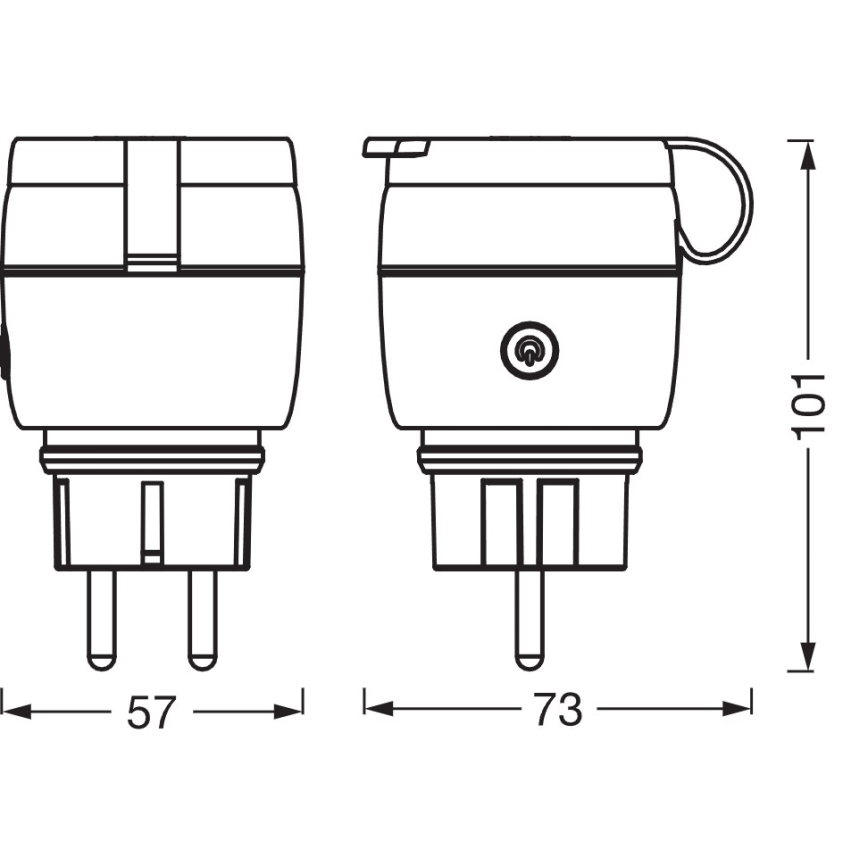 Osram - Smarte Außensteckdose SMART+ SCHUKO 3680W/230V/16A IP44