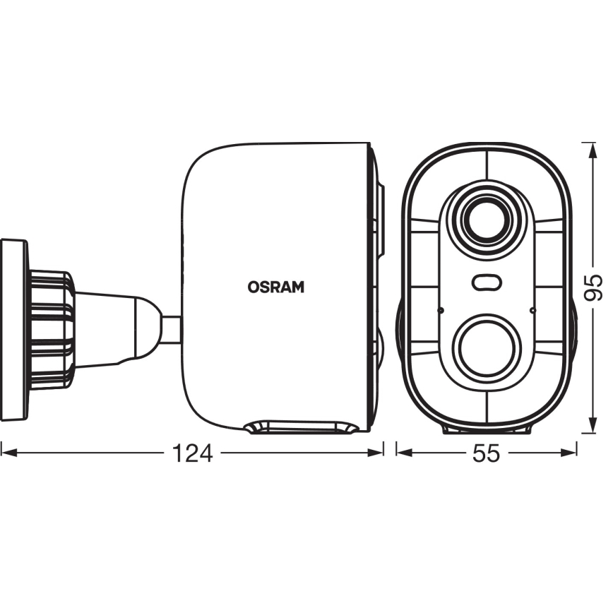 Osram - Smarte Solarkamera mit 2K-Sensor SMART+ 5V 5200 mAh IP66 Wi-Fi