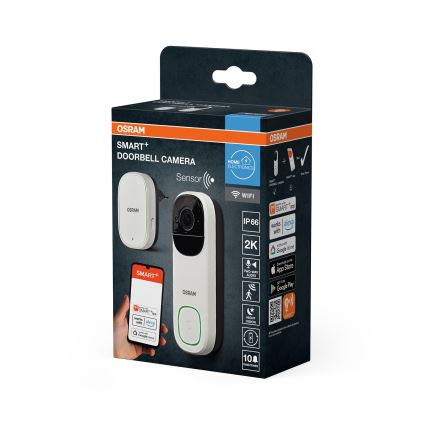 Osram - Smarte Video-Türklingel mit 2K-Sensor SMART+ 230V IP66 Wi-Fi