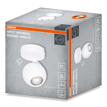 Osram - Spotleuchte SPOT SPHERAL 1xGU10/6W/230V weiß