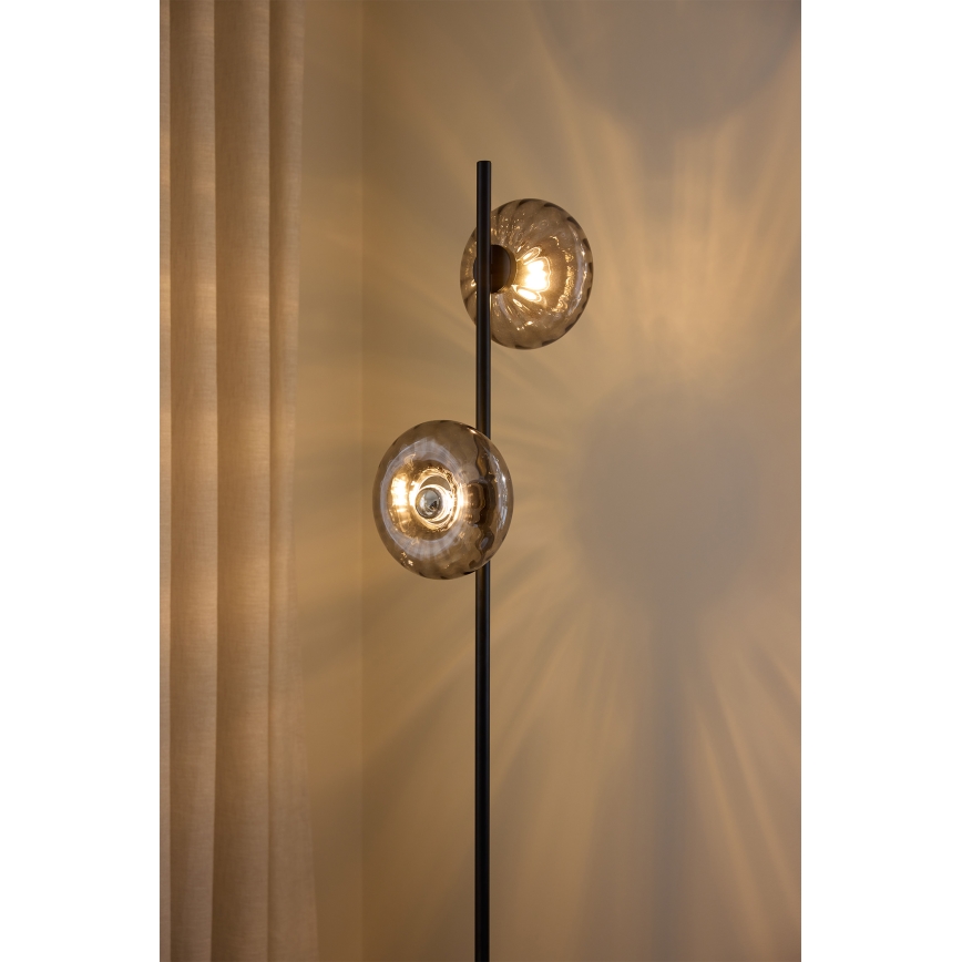 Osram - Stehleuchte DECOR SMOKE 2xE14/12W/230V schwarz/rauchgrau