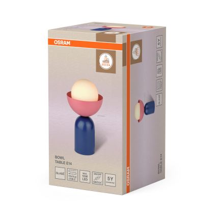 Osram - Tischlampe DECOR BOWL 1xE14/25W/230V blau/rosa