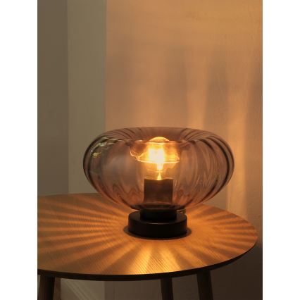 Osram - Tischlampe DECOR SMOKE 1xE27/12W/230V schwarz/rauchgrau