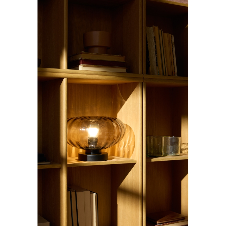 Osram - Tischlampe DECOR SMOKE 1xE27/12W/230V schwarz/rauchgrau