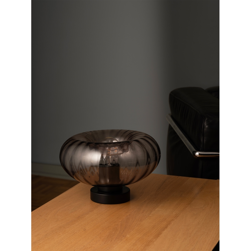 Osram - Tischlampe DECOR SMOKE 1xE27/12W/230V schwarz/rauchgrau