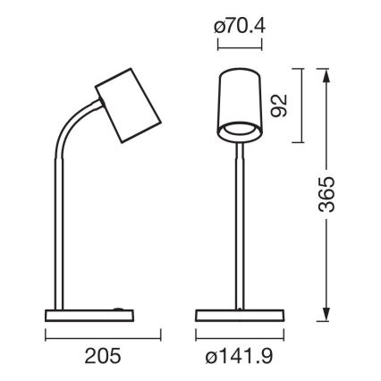Osram - Tischleuchte DESK LINE 1xGU10/9W/230V schwarz