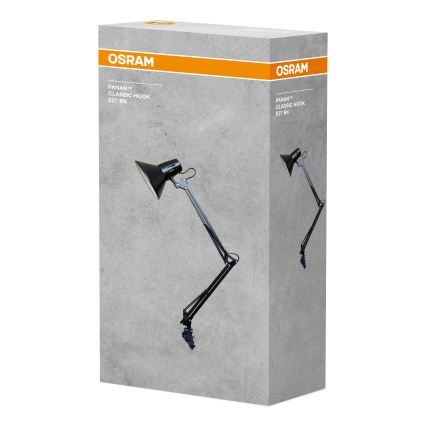 Osram - Tischleuchte mit Befestigung PANAN 1xE27/11W/230V schwarz